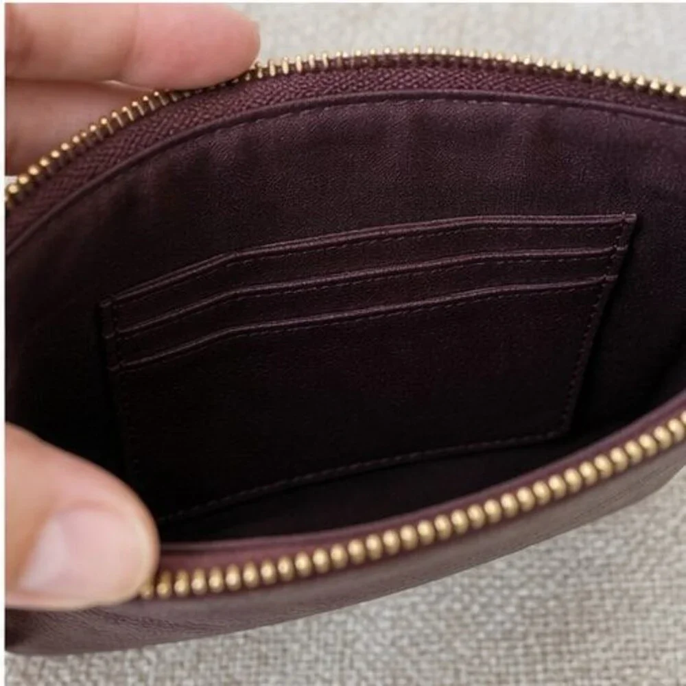 Burgundy Faux Leather Bag